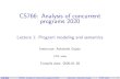 CS766: Analysis of concurrent programs 2020akg/courses/2020... · CS766: Analysis of concurrent programs 2020 Instructor: Ashutosh Gupta IITB, India 6 Summarize interleavings For