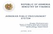 REPUBLIC OF ARMENIA MINISTRY OF FINANCEpubdocs.worldbank.org › pubdocs › publicdoc › ... › ARMENIA... · REPUBLIC OF ARMENIA MINISTRY OF FINANCE Sergey Shahnazaryan ... .