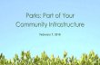 Parks: Part of Your Community Infrastructure...Example: The Greening of Detroit •The Greening of Detroit is a community-based environmental non-profit. •It was founded in 1989,