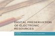 DIGITAL PRESERVATION OF ELECTRONIC RESOURCES · INDEST-2010 Digital Preservation of Electronic Resources -- S. Venkadesan Introduction 19-Jan-10 3 Today’s researchers need to be