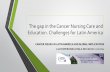 the gap in cancer nursing education a challenge for Latin America · 2018-04-02 · Survey Working and educational conditions of oncology nursing in Latin America Ayala de Calvo,