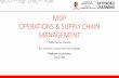 MDP OPERATIONS & SUPPLY CHAIN MANAGEMENT...“The supply chain management policy of a municipality or municipal entity must be . fair, equitable, transparent, competitive and cost-effective.