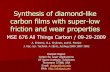 Synthesis of diamond-like carbon films with superlow friction and …drajput.com/slideshare/downloads/lowfriction_dlc.pdf · 2015-11-21 · Synthesis of diamond-like carbon films