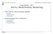 Lecture 12: Entity Relationship Modellingsme/CSC340F/slides/12-relationships.pdf · comparable to UML class diagrams Entities: classes of objects with properties in common and an