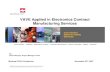 VAVE Applied in Electronics Contract …...VAVE Applied in Electronics Contract Manufacturing Services By: Pierre Marquis, Project Manager VAVE Montreal CSVA Conference November 20th,