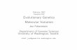 February, 2002 Genetics 453 Evolutionary Genetics ...depts.washington.edu/genetics/.../2002/section5bw.pdf · Lewontin, R. C. and J. L. Hubby. 1966. A molecular approach to the study