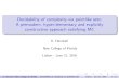 Decidability of complexity via pointlike sets: A …...Decidability of complexity via pointlike sets: A premodern, hyper-elementary and explicitly constructive approach satisfying