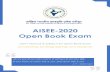 AISEE-2020 Open Book Exam · candidates through SMS or e-mail. For any query please mail us: info@aisee.co.in or call us 022- 49434300. Please don’t send any documents to AISEE,