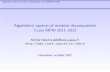 Algorithmic aspects of modular decomposition Cours MPRI 2011 …habib/Documents/2011decompmodul.pdf · 2011-10-18 · Algorithmic aspects of modular decomposition Cours MPRI 2011–2012