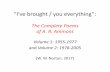 TheComplete Poems of A. R. Ammons...TheComplete Poems of A. R. Ammons Volume 1: 1955‐1977 andVolume 2: 1978‐2005 (W. W. Norton, 2017) Bad Goods All my life I've been saving myself