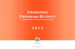 PROGRAM-BUDGET - OAS...As part of a preliminary presentation of a results‐based budget, the following documents accompany the Proposed Program‐Budget of the GS/OAS for the con‐