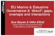 EU Marine & Estuarine Governance & ‘Brexit’: gaps ... · env. damage Env. Damage (P&R) Regs FRMD Flood Risk Assessment Flood Risk Regs. Flood & Water Management Act. MSFD Various