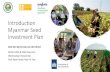 Introduction Myanmar Seed Investment Plan › 2019 › 11 › ... · 2019-11-15 · Introduction Myanmar Seed Investment Plan Daw San Kyi & Joep van den Broek MOALI-DOA & ISSD Myanmar