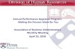Annual Performance Appraisal Program: Making …...Annual Performance Appraisal Program: Making the Process Work for You Association of Business Administrators Monthly Meeting April