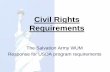 Civil Rights Requirements - WordPress.com · 18/09/2014  · Civil Rights Requirements The Salvation Army WUM Response for USDA program requirements . 2 ... When using graphics, reflect