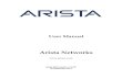 Arista NetworksUser Manual Arista Networks  Arista EOS version 4.15.2F 29 September 2015