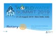 PDG RANJAN DHINGRA - World Water Summitworldwatersummit.in › presentation › 2019 › Day-1 › session-1 › Ranja… · PDG RANJAN DHINGRA. President. Rotary India Water Conservation