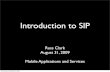 Introduction to SIP · VoIP Protocols • SIP - Session Initiation Protocol - RFC 3261 • Call Managemt, Call Setup and Control • SDP - Session Description Protocol - RFC 2327