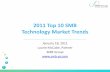 2011 Top 10 SMB Technology Market Trends...2011 Top 10 SMB Technology Market Trends 1. Mobile Commerce Lifts Off 2. SMBs Demand Order for Social Media Chaos 3. Apps Stores Become a