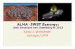 ALMA -JWST Synergy · ALMA -JWST Synergy: Disk Structure and Chemistry in 2013 Alycia J. Weinberger Carnegie / DTM. Some JWST Basics Telescope 18 Be Segments, Au coated 6.5 m diameter
