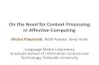 On the Need for Context Processing in Affective Computingarakilab.media.eng.hokudai.ac.jp/~ptaszynski/data/FSS... · 2010-09-15 · On the Need for Context Processing in Affective