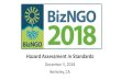 Hazard Assessment in Standards - BizNGO...Skin Sensitization Persistence Respiratory Sensitization Endocrine Activity Skin Irritation Bioaccumulation ... Number but must disclosure