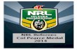 NRL Refereesnswrlra.com/images/reports/2014-NRL-yb.pdf · Col Pearce Medal 2014 2014 MILESTONES 350 games Steve Carrall Touch Judge Round 22 - Sydney Cricket Ground South Sydney Rabbitohs