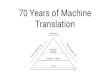 70 Years of Machine Translation - UC Berkeley School of ... › sites › default › ... · Brief History Word-based translation Neural translation What’s next. Brief history of