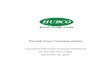 The Hub Power Company Limited · 2017-03-30 · grd^4tt drruqft dcrg/ THE HUB POWER COMPANY LIMITED CONDENSED INTERJM UNCONSOLIDATED PROFIT AND LOSS ACCOUNT (UNAUDITED) FOR THE HALF