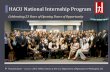 HACU National Internship Program€¦ · development workshops on resume writing, interviewing, leadership, or civic engagement. Academic Credit – HNIP works with students and their