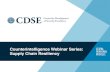 Counterintelligence Webinar Series: Supply Chain Resiliency · 2020-06-26 · TODAY’S SESSION HOST: Ed Kobeski, CDSE Counterintelligence GUEST: SSA Matthew Halvorsen, FBI Joint