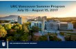 1 UBC Vancouver Summer Program July 15 – August 15, 2017€¦ · The Vancouver Summer Program (VSP) is a four week academic ... best places to live in the world in terms of quality