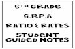 6.RP.A Guided Notes...I can understand how to use a ratio and use ratio language. There are many different ways to compare amounts or quantities. A ratio is a comparison of two quantities