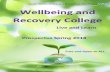 Wellbeing and Recovery College...Art for Creative Wellbeing 19 Introduction to Yoga 20 Wellbeing Toolkit 21 ... 21 22 *Thinking about using your Lived Experience in the Workforce (S1)