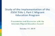 Study of the Implementation of the ESEA Title I, Part C ... Bogart Pre… · Study of the Implementation of the ESEATitle I, Part C Migrant Education Program . Presentation and Discussion