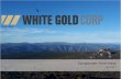 Corporate Overview - Amazon S3 › denvergold › members...Corporate Overview Q3 2017 TSX-V: WGO White Gold Corp. –Yukon, Canada TSX-V: WGO Important Notice Cautionary Statement