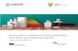 South Africa Appliance Energy Efficiency Standards and ... · Maphuti Legodi, Xolile Mabusela, Motlatsi Seotsanyana, and Luvuyo Njovane, from the Department of Mineral Resources and