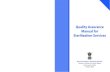 Quality Assurance Manual for Sterilization Services Assurance Manual... · quality of sterilization services provided through its regular as well as camp outlets. Monitoring and constant