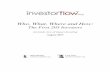 Who, What, Where and Howinvestorflow.org/wp-content/uploads/Investorflow...pitching investors. The problem isn’t a lack of dealflow, nor a lack of crowd, but efficiently matching