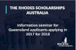 THE RHODES SCHOLARSHIPS AUSTRALIAin Australia for at least two of the last ten years 2 I completed at least two years of secondary schooling in Australia 3 I will have completed an
