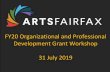 Arts Events and Programs in Fairfax County - FY20 Organizational … · 2019-10-09 · Fairfax County, the City of Fairfax, or the City of Falls Church. •Verify that 51% of attendees