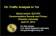 On Traffic Analysis in Tor - Rob Jansen...2014/04/03  · GCal/GDocs Facebook Web search IRC BitTorrent Typical Chat File Sharing Consider how users actually use Tor Approach: User