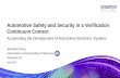 Automotive Safety and Security in a Verification Continuum Context · Verification & Validation: Use best-in-class Functional Verification methodology Synopsys Functional Verification