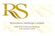 Riverstone Holdings Limitedriverstone.listedcompany.com/newsroom/20141105_181847_AP...2014/11/05  · Riverstone Holdings Limited 3QFY2014 Results Briefing 5 November 2014 1 Disclaimer