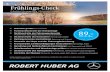 ROBERT HUBER AG… · Kontrolle der Hupe und der Fahrzeugbeleuchtung Frontscheibe auf Beschädigungen kontrollieren Steinschläge, Risse Bereifung und Reifenluftdruck kontrollieren