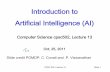 Introduction to Artificial Intelligence (AI)carenini/TEACHING/CPSC502-11/...CPSC 502, Lecture 13 Slide 1 Introduction to Artificial Intelligence (AI) Computer Science cpsc502, Lecture