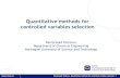 Quantitative methods for controlled variables selection€¦ · Ramprasad Yelchuru, Quantitative methods for controlled variables selection, 2 Thesis outline Ch. 1. Introduction Ch.