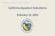 California Aqueduct Subsidence February 10, 2020...Explanation Los Gatos Bowl 1.8 feet or subsidence -8.9. -7.9. -5.9- -3.9- -0.9- Kern Bowl -4 -3 .2 o 14 Of subsidence Lost Kern Hilts