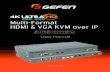 60Hz, 4:2:0 Multi-Format HDMI & VGA KVM over IP...• Extends HDMI, VGA, USB, RS-232, bi-directional stereo analog audio, and IR over IP, using a Gigabit Local Area Network • Supports