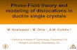 Phase-Field theory and modeling of dislocations in … › presentations › pdf › MP0102.pdfPhase-Field theory and modeling of dislocations in ductile single crystals M. Koslowski1,